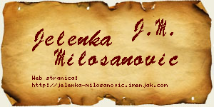 Jelenka Milošanović vizit kartica